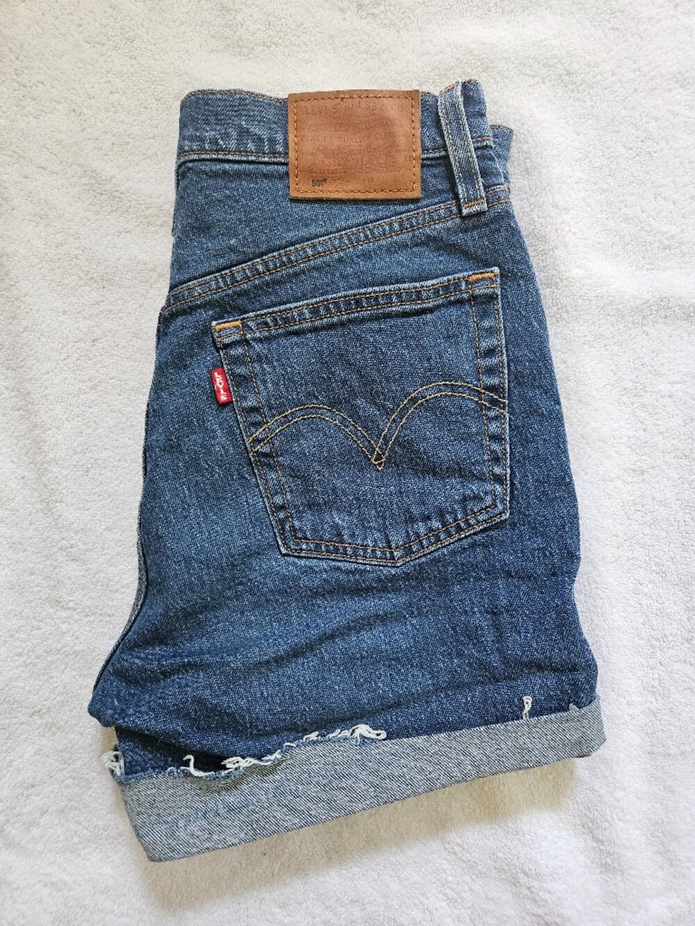 Levi's 501 distressed denim shorts W26